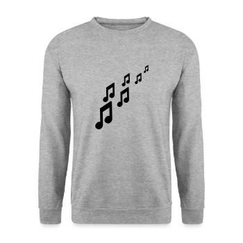 Notes - Unisex Sweatshirt - salt & pepper - Front - Alina (178cm) & Michal (187cm)