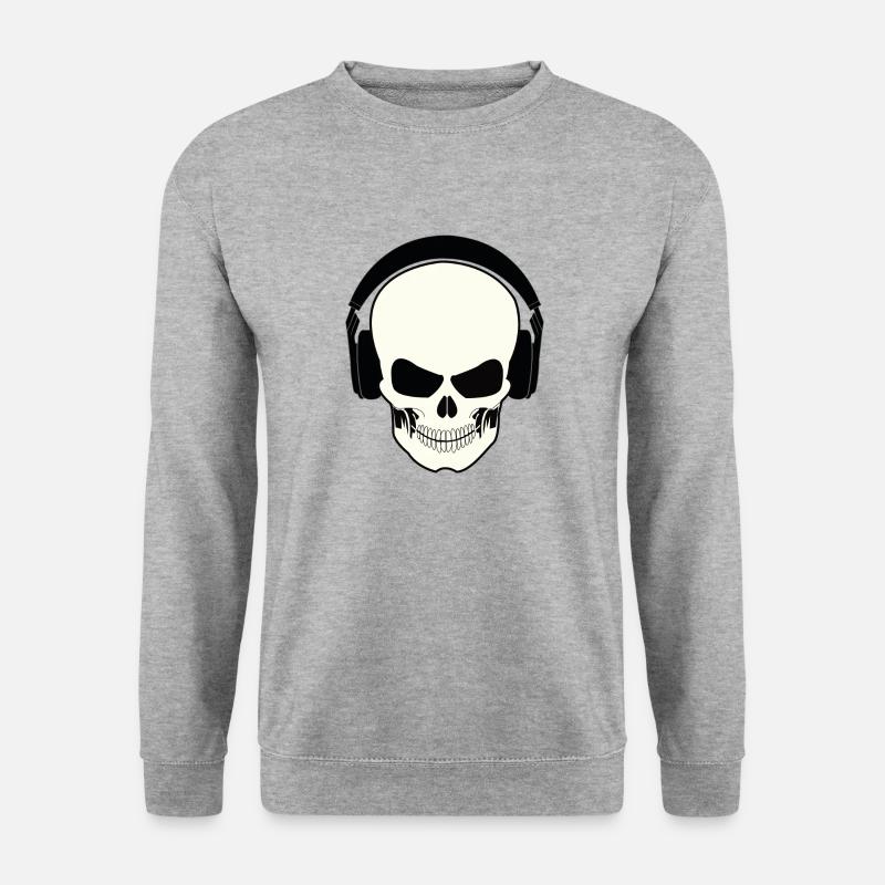 skull and helmet - Unisex Sweatshirt - salt & pepper