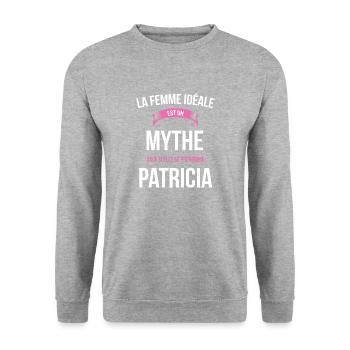 Patricia idéale mythe cadeau noël - Sweat-shirt Unisexe - gris chiné - Devant - Alina (178cm) & Michal (187cm)