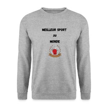 Best sport - Sweat-shirt Unisexe - gris chiné - Devant - Alina (178cm) & Michal (187cm)