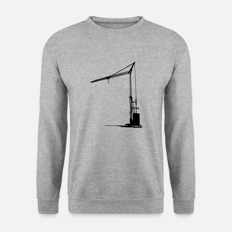 TDK Grue grue chantier de construction ouvrier de construction grue - Sweat-shirt Unisexe - gris chiné
