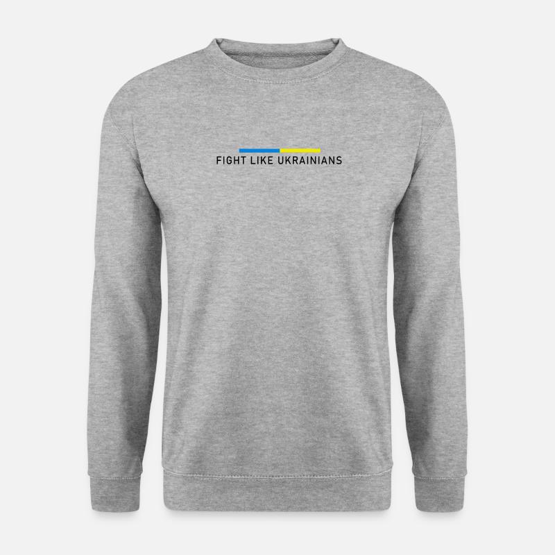 Kämpfe wie Ukrainer - Unisex Pullover - Weißgrau meliert