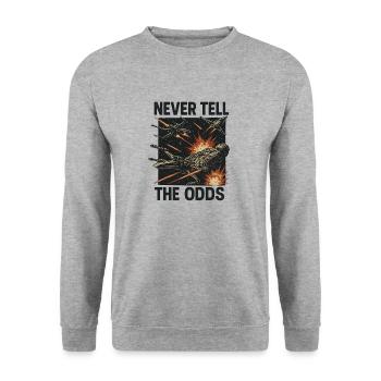 Kampf der Galaxien - Unisex Pullover - Weißgrau meliert - Vorne - Alina (178cm) & Michal (187cm)