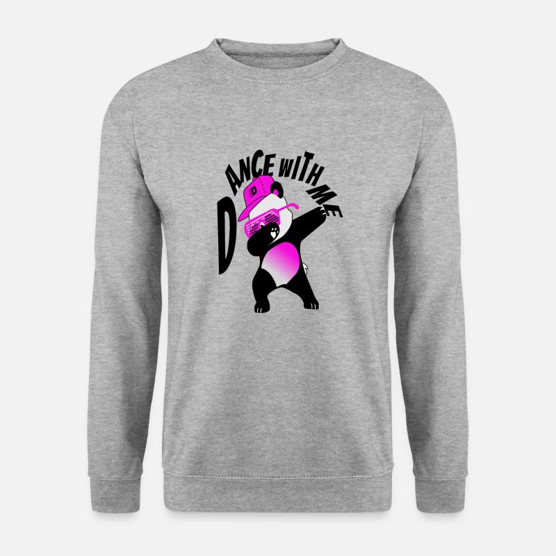 Panda Dance - Unisex Pullover - Weißgrau meliert