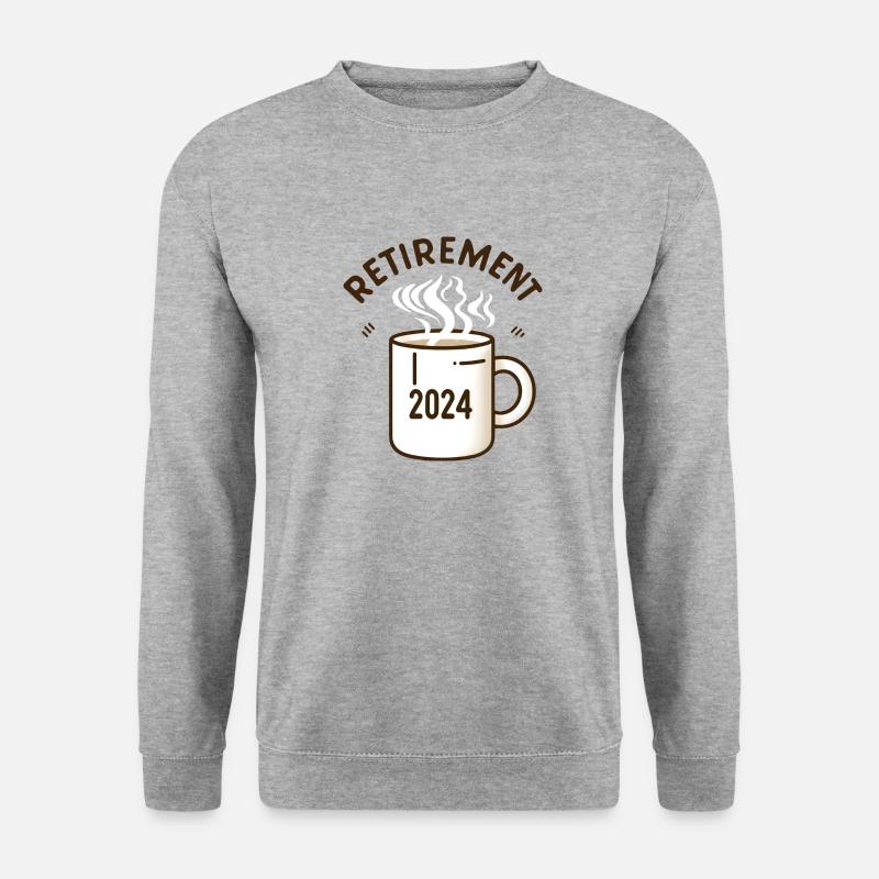 Ruhestand 2024 Coffee Addicts Haven - Unisex Pullover - Weißgrau meliert