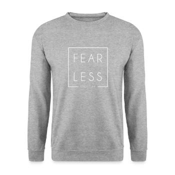FEARLESS - Unisex Sweatshirt - salt & pepper - Front - Alina (178cm) & Michal (187cm)