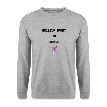 Best sport - Sweat-shirt Unisexe - gris chiné - Devant - Alina (178cm) & Michal (187cm)