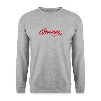 Séverine - Prénom - Sweat-shirt Unisexe - gris chiné - Devant - Alina (178cm) & Michal (187cm)