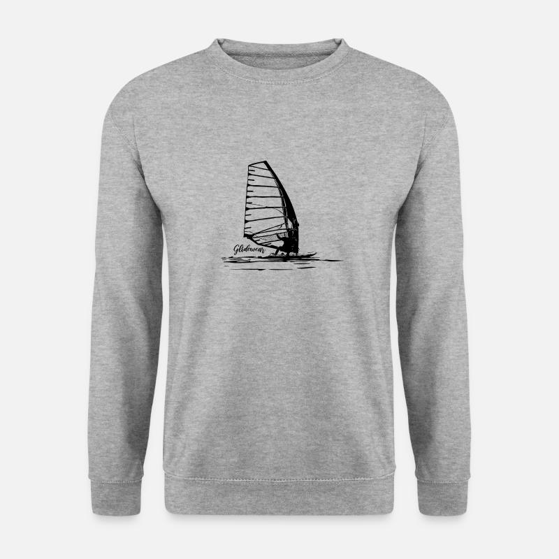 Planche à voile Gliding Sketch - Sweat-shirt Unisexe - gris chiné