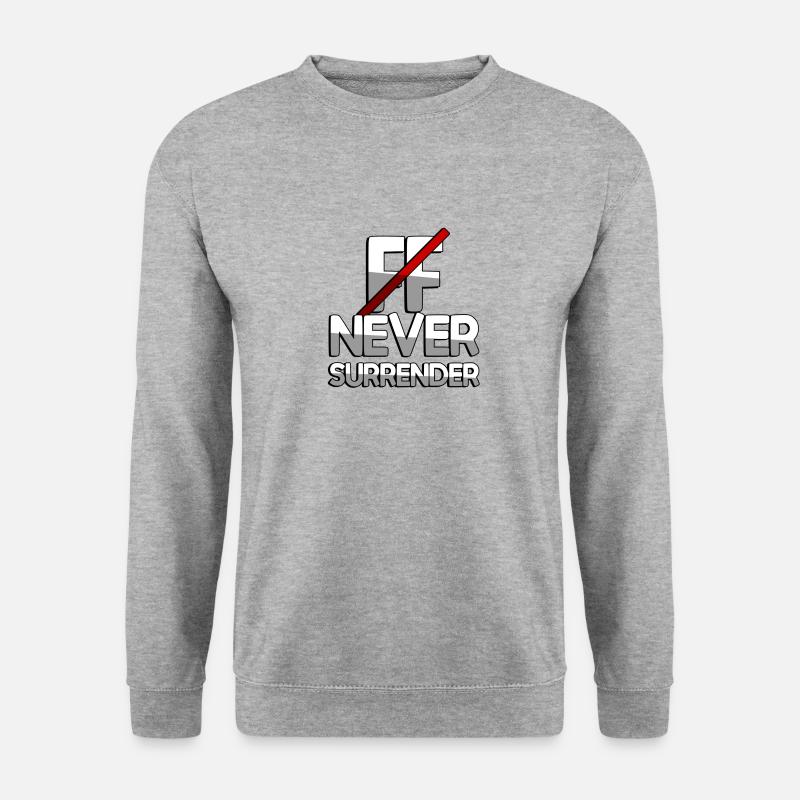 NEVER SURRENDER + FF - Gaming - Unisex Sweatshirt - salt & pepper