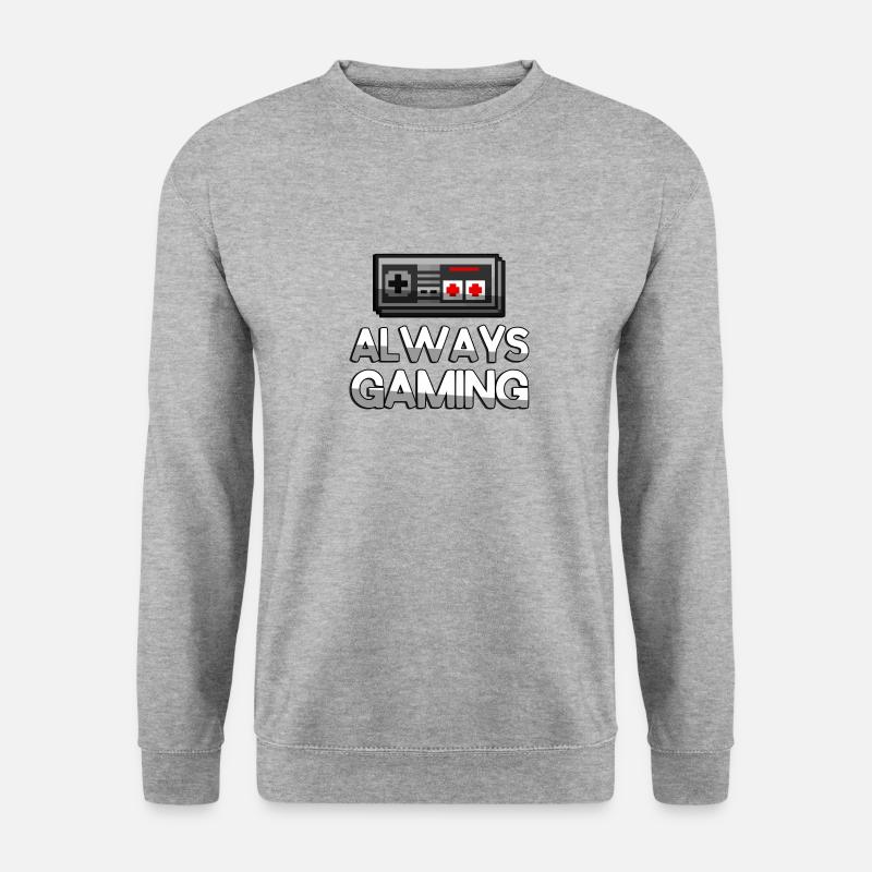 ALWAYS GAMING + NES Controller - Gaming - Unisex Sweatshirt - salt & pepper