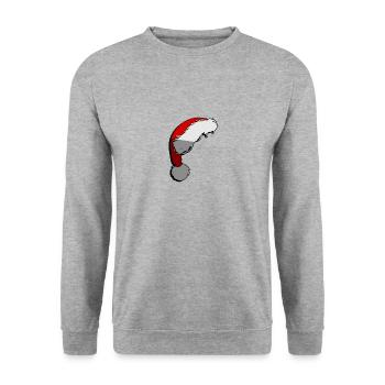 | de la casquette du Père Noël Zipfelmütze - Illustration - Sweat-shirt Unisexe - gris chiné - Devant - Alina (178cm) & Michal (187cm)