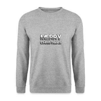 MERRY CHRISTMAS - Weihnachten - Unisex Sweatshirt - salt & pepper - Front - Alina (178cm) & Michal (187cm)