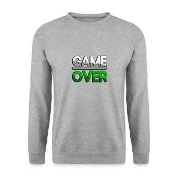 GAME OVER (Green) - Gaming - Unisex Sweatshirt - salt & pepper - Front - Alina (178cm) & Michal (187cm)