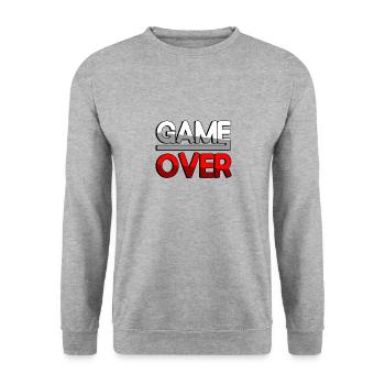 GAME OVER (Red) - Gaming - Unisex Sweatshirt - salt & pepper - Front - Alina (178cm) & Michal (187cm)