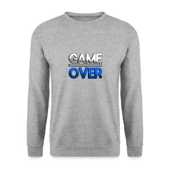 GAME OVER (Blue) - Gaming - Unisex Sweatshirt - salt & pepper - Front - Alina (178cm) & Michal (187cm)