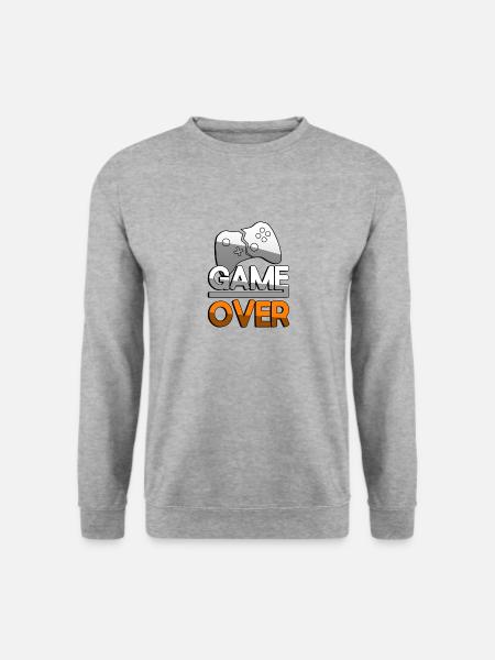 GAME OVER (Orange) + Controlador - Juegos - Sudadera unisex - jaspeado blanco gris