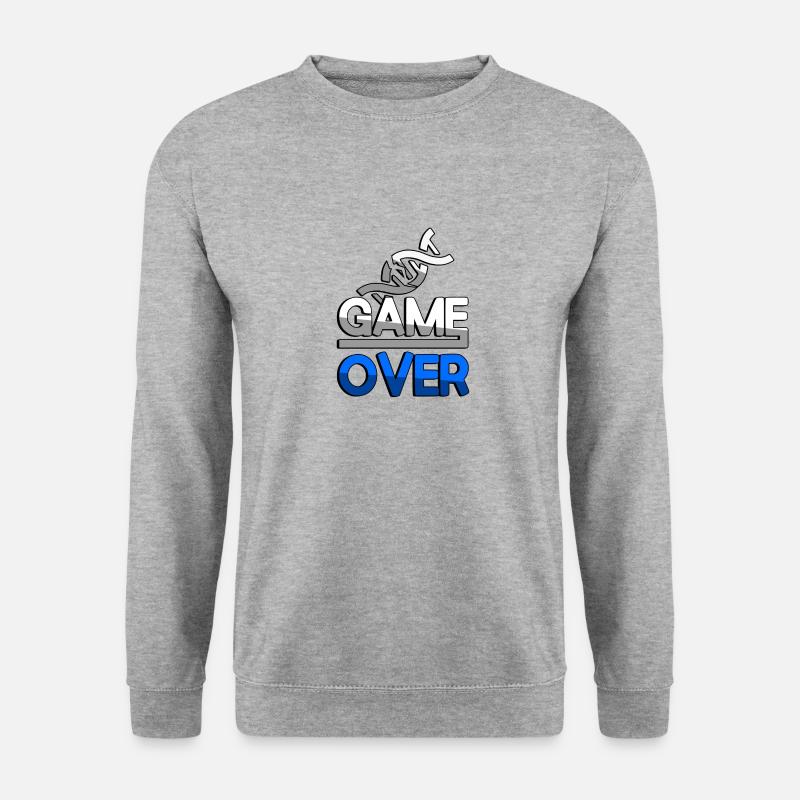 GAME OVER (Blue) + DNA - Gaming - Unisex Sweatshirt - salt & pepper