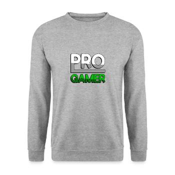 PRO GAMER (Green) - Gaming - Unisex Sweatshirt - salt & pepper - Front - Alina (178cm) & Michal (187cm)