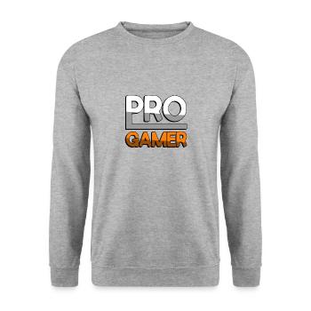 PRO GAMER (Orange) - Gaming - Unisex Sweatshirt - salt & pepper - Front - Alina (178cm) & Michal (187cm)