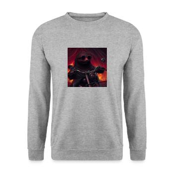 Molly - Unisex Pullover - Weißgrau meliert - Vorne - Alina (178cm) & Michal (187cm)