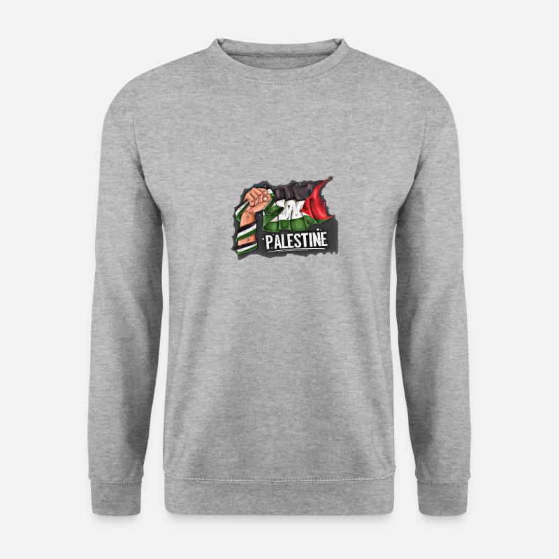 Palästina - Unisex Pullover - Weißgrau meliert