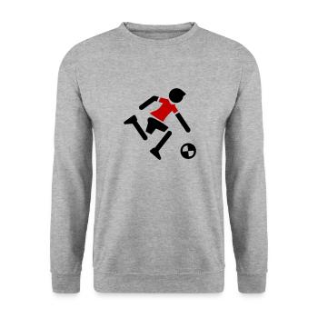 Soccer Player Soccer Player - Unisex Sweatshirt - salt & pepper - Front - Alina (178cm) & Michal (187cm)