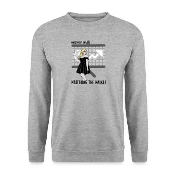 Investment Diva: Mastering The Market - Unisex Sweatshirt - salt & pepper - Front - Alina (178cm) & Michal (187cm)