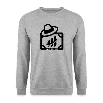 Invest Like A Bos-s - Unisex Sweatshirt - salt & pepper - Front - Alina (178cm) & Michal (187cm)