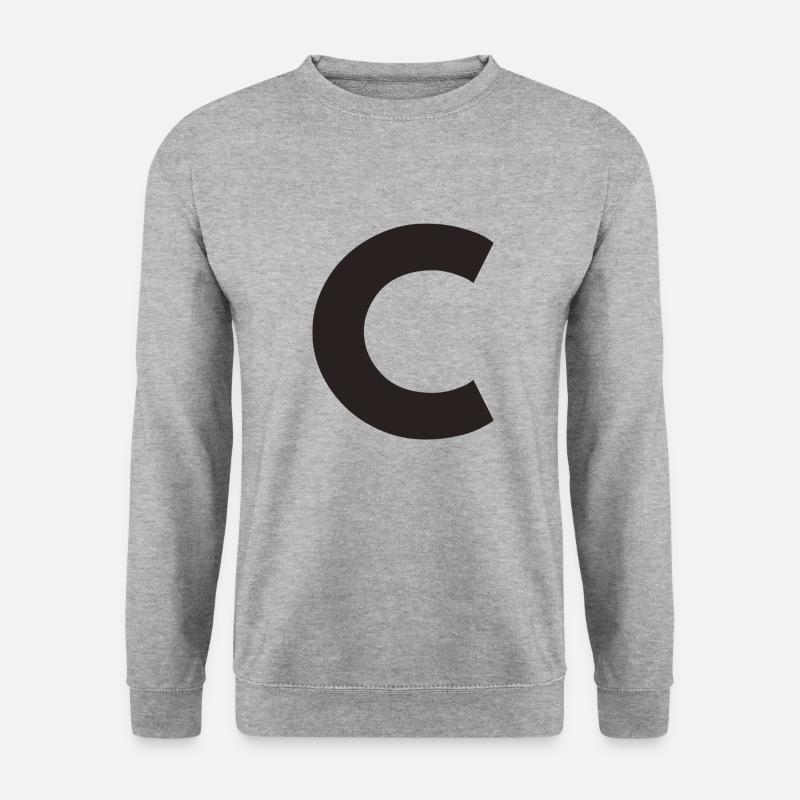C - Unisex Pullover - Weißgrau meliert
