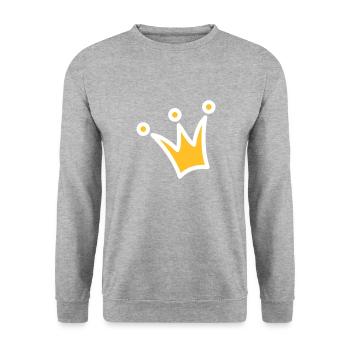 Crown Crown Princess Crown Princess Prince - Unisex Sweatshirt - salt & pepper - Front - Alina (178cm) & Michal (187cm)
