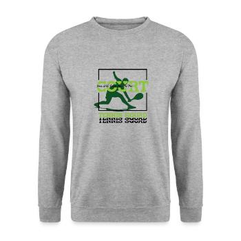 Tennis Player Ironic Saying Summer Ball Sports - Unisex Sweatshirt - salt & pepper - Front - Alina (178cm) & Michal (187cm)