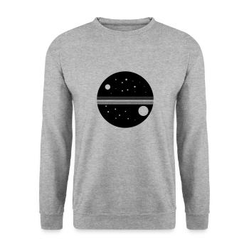 Planet Galaxy - Unisex Sweatshirt - salt & pepper - Front - Alina (178cm) & Michal (187cm)