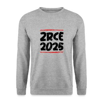 Zrce 2025 Spruch - Unisex Pullover - Weißgrau meliert - Vorne - Alina (178cm) & Michal (187cm)