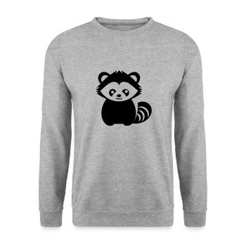 panda roux - Sweat-shirt Unisexe - gris chiné - Devant - Alina (178cm) & Michal (187cm)