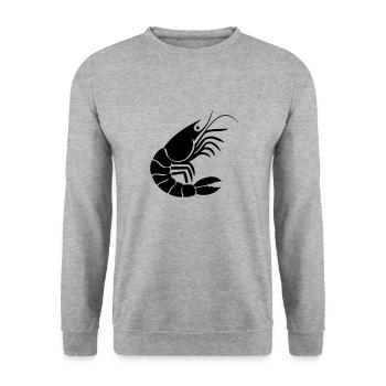 Shrimp - Unisex Sweatshirt - salt & pepper - Front - Alina (178cm) & Michal (187cm)