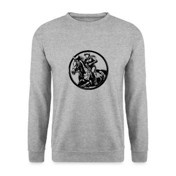 Riding Horse Woman Silhouette - Unisex Sweatshirt - salt & pepper - Front - Alina (178cm) & Michal (187cm)