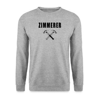 Zimmerer - Unisex Pullover - Weißgrau meliert - Vorne - Alina (178cm) & Michal (187cm)