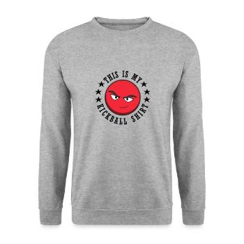 Kickball Funny Design pour un joueur de kickball - Sweat-shirt Unisexe - gris chiné - Devant - Alina (178cm) & Michal (187cm)