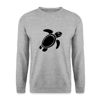 tortoise - Unisex Sweatshirt - salt & pepper - Front - Alina (178cm) & Michal (187cm)
