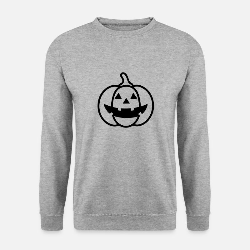 Kürbis - Unisex Pullover - Weißgrau meliert
