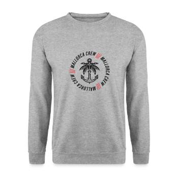 Majorque équipage ancre palmier - Sweat-shirt Unisexe - gris chiné - Devant - Alina (178cm) & Michal (187cm)