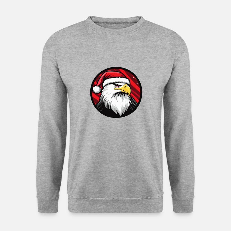 Adler Weihnachten Tier - Unisex Pullover - Weißgrau meliert