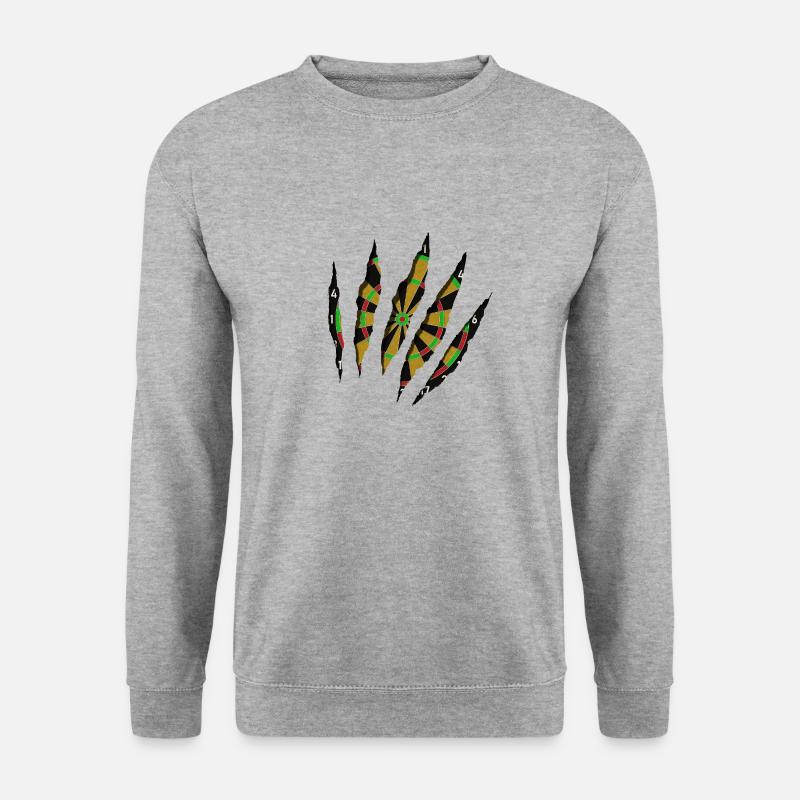 Dartscheibe - Unisex Pullover - Weißgrau meliert