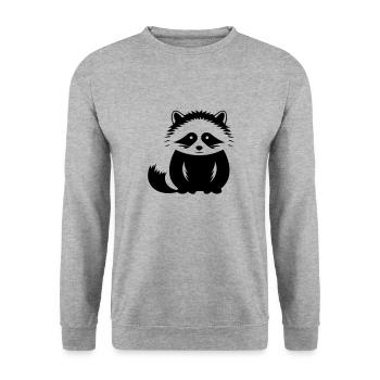 Raton laveur - Sweat-shirt Unisexe - gris chiné - Devant - Alina (178cm) & Michal (187cm)