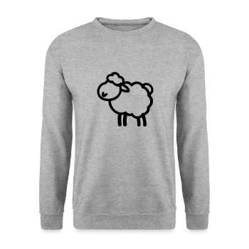 sheep - Unisex Sweatshirt - salt & pepper - Front - Alina (178cm) & Michal (187cm)