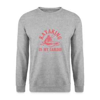Le kayak en tant que sport Cardio Whitewater - Sweat-shirt Unisexe - gris chiné - Devant - Alina (178cm) & Michal (187cm)