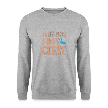 Wildlife Geese Bird Cute Goose Nature - Unisex Sweatshirt - salt & pepper - Front - Alina (178cm) & Michal (187cm)