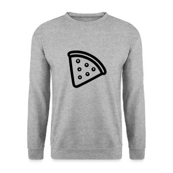 Pizza slice - Unisex Sweatshirt - salt & pepper - Front - Alina (178cm) & Michal (187cm)