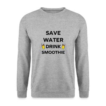 Save water drink smoothies - Unisex Sweatshirt - salt & pepper - Front - Alina (178cm) & Michal (187cm)